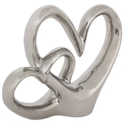 Outlet Atmosphera Créateur D'Intérieur Double cœur déco Safina H.16,5cm résine - Atmosphera