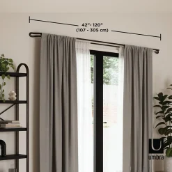 Umbra Double tringle à rideaux extensible Midnight* Barre À Rideau Extensible