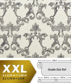 Best Edem 9085-27 Papier peint baroque gaufré satiné 10,65 m