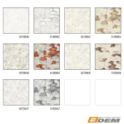 Clearance Edem 807DN47 Papier peint aspect crépi légèrement texturé mat 10,65 m2