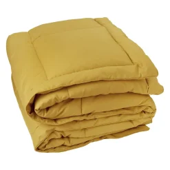 Toison d'Or Edredon matelassé peau de pêche Oekotex (140x160 cm - Jaune Curry)* Plaid Canapé