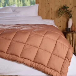 Discount Toison d'Or Edredon matelassé peau de pêche Oekotex (140x160 cm - Cuivre)