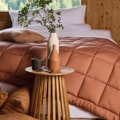 Discount Toison d'Or Edredon matelassé peau de pêche Oekotex (140x160 cm - Cuivre)