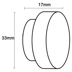 Outlet GoodHome Embout bouchon pour barre à rideau 19 mm Anafi blanc