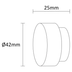 Online GoodHome Embout bouchon rond plat pour barre à rideau Easy-Fit Elasa métal doré Ø28mm