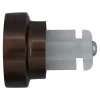 Outlet GoodHome Embout bouchon rond pour barre à rideau Easy-Fit Kozani métal marron Ø19mm