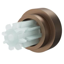 Outlet GoodHome Embout bouchon rond pour barre à rideau Easy-Fit Kozani métal marron Ø19mm
