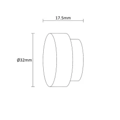Outlet GoodHome Embout bouchon rond pour barre à rideau Easy-Fit Kozani métal marron Ø19mm