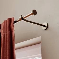 Outlet GoodHome Embout bouchon rond pour barre à rideau Easy-Fit Kozani métal marron Ø19mm