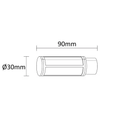 Best GoodHome Embout bouchon torche bi-matière pour barre à rideau Easy-Fit Anafi métal blanc et pin Ø19mm