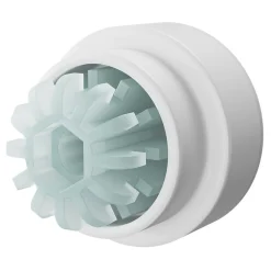 Sale GoodHome Embout rond plat pour barre à rideau Easy-Fit Anafi métal blanc Ø28mm