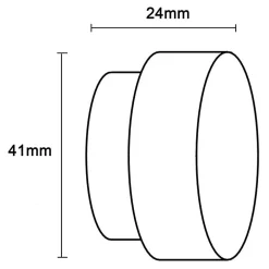 Sale GoodHome Embout rond plat pour barre à rideau Easy-Fit Anafi métal blanc Ø28mm