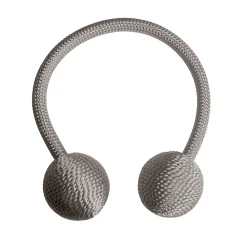 Embrasse à rideaux à rideaux nouage 2 billes gris galet polyester ⌀3,5 x L.23 cm* Embrasse À Rideaux