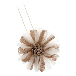 Boulet Embrasse à rideaux aimantée 9cm Beige/Taupe -* Rail À Rideaux