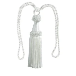 Boulet Embrasse à rideaux 45cm Blanc -* Rail À Rideaux