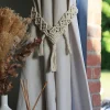 Madeco Embrasse à rideaux lien macramé beige écru, Gioia
