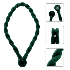 Hot Boulet Embrasse à rideaux tressée aimantée 30cm Vert cyprès -
