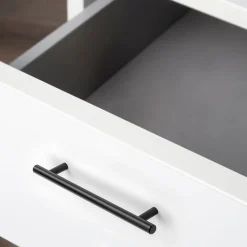 Sale Emuca Lot de 10 poignées pour meubles Orlando, L210mm, entraxe 160mm, Acier, Peint en noir
