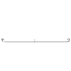 Best GoodHome Ensemble barre à rideau industriel extensible blanc Anafi L. 120/210 x Ø16/19 cm