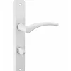 Thirard Ensemble de poignées pour porte intérieure Hebe à condamnation, carré 7mm, entr'axes 195mm, laqué blanc -* Poignée De Porte Intérieure
