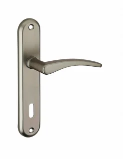 Thirard Ensemble de poignées pour porte de chambre Vesta trou de clé, carré 7mm, entr'axes 165mm, noir -* Poignée Sur Plaque|Poignée De Porte Intérieure