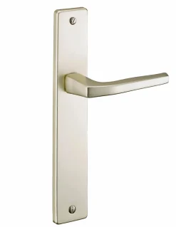 Thirard Ensemble de poignées pour porte intérieure Picardie sans trou, carré 7mm, entr'axes 195mm, couleur champagne -* Poignée Sur Plaque|Poignée De Porte Intérieure