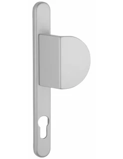 Thirard Ensemble de poignées pour porte d'entrée palière Sultane trou de cylindre, carré 8mm, entr'axes 195mm, argent -* Poignée Sur Plaque
