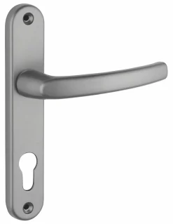 Thirard Ensemble de poignées pour porte d'entrée Sultane trou de cylindre, carré 7mm, entr'axes 165mm, inox F9 -* Poignée Sur Plaque|Poignée De Porte Intérieure