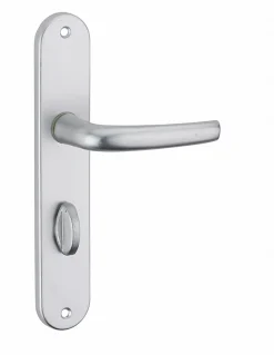 Thirard Ensemble de poignées pour porte intérieure Maia à condamnation, carré 7mm, entr'axes 195mm, argent -