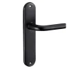 Thirard Ensemble de poignées pour porte intérieure Leto sans trou, carré 7mm, entr'axes 165mm, noir -* Poignée De Porte Intérieure