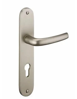 Outlet Thirard Ensemble de poignées pour porte d'entrée Chantilly trou de cylindre, carré 7mm, entr'axes 195mm, anodisé inox -