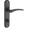 Clearance Thirard Ensemble de poignées pour salle de bain/toilette Vesta à condamnation, carré 7mm, entr'axes 165mm, noir -