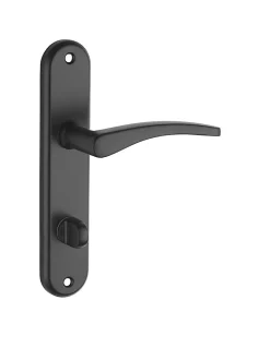 Clearance Thirard Ensemble de poignées pour salle de bain/toilette Vesta à condamnation, carré 7mm, entr'axes 165mm, noir -