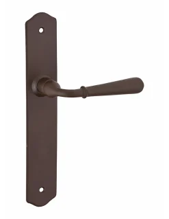 Best Thirard Ensemble de poignées pour porte intérieure Charon sans trou, carré 7mm, entr'axes 195mm, acier rouillé -