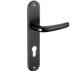 Best Thirard Ensemble de poignées pour porte d'entrée Maia trou de cylindre, carré 7mm, entr'axes 195mm, noir -