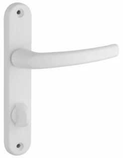 Thirard Ensemble de poignées pour salle de bain/toilette Sultane à condamnation, carré 7mm, entr'axes 165mm, blanc -* Poignée Sur Plaque|Poignée De Porte Intérieure