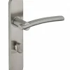 Clearance Thirard Ensemble de poignées pour salle de bain/bain Poseidon à condamnation, carré 7mm, entr'axes 195mm, inox brossé -