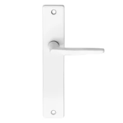 Best Ensemble poignée sur plaque rectangulaire Colan satin blanc L.106mm x l.39.8mm entraxe 195mm