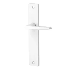 Best Ensemble poignée sur plaque rectangulaire Colan satin blanc L.106mm x l.39.8mm entraxe 195mm