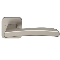 GoodHome Ensemble poignée sur rosace Carré à visser Irvil effet nickel satin gris Ø52.5mm* Poignée Sur Rosace|Poignée De Porte Intérieure