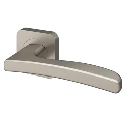 GoodHome Ensemble poignée sur rosace Carré à visser Irvil effet nickel satin gris Ø52.5mm* Poignée Sur Rosace|Poignée De Porte Intérieure