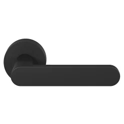 GoodHome Ensemble poignée sur rosace rond à visser Minzh mat noir Ø50mm* Poignée Sur Rosace|Poignée De Porte Intérieure