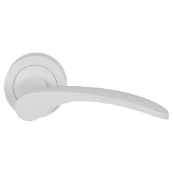 GoodHome Ensemble poignée sur rosace rond à visser Beare mat blanc Ø50mm* Poignée Sur Rosace