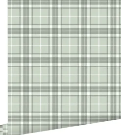 Estahome papier peint à carreaux vert menthe - 53 cm x 10.05 m - 138952* Papier Peint Vintage