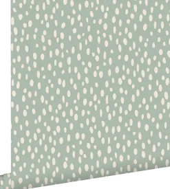 Estahome papier peint à motif de petits points vert menthe et blanc - 53 cm x 10.05 m - 139256*Enfant Papier Peint Enfant