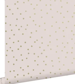 Estahome papier peint à motif de petits points vieux rose et or - 53 cm x 10.05 m - 139274*Enfant Papier Peint Enfant