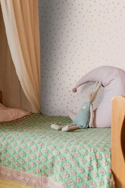 Estahome papier peint à motif de petits points vieux rose et or - 53 cm x 10.05 m - 139274*Enfant Papier Peint Enfant