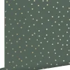 Sale Estahome papier peint à motif de petits points vert foncé et or - 53 cm x 10.05 m - 139275