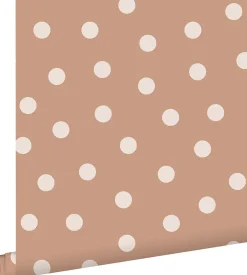 Estahome papier peint à motif de petits points terracotta et blanc crème - 53 cm x 10.05 m - 139355*Enfant Papier Peint Enfant