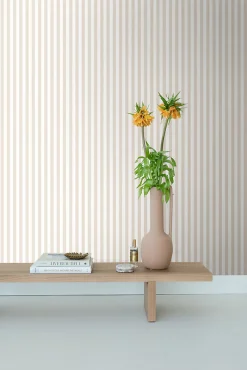 Estahome papier peint à rayures beige et blanc - 53 cm x 10.05 m - 130949* Papier Peint Géométrique